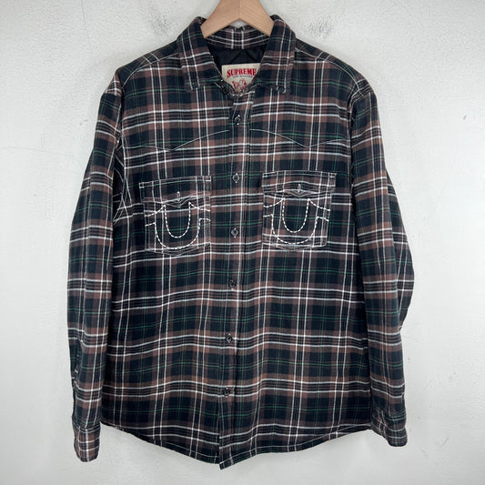 Supreme True Religion Quilted Button Up Shirt