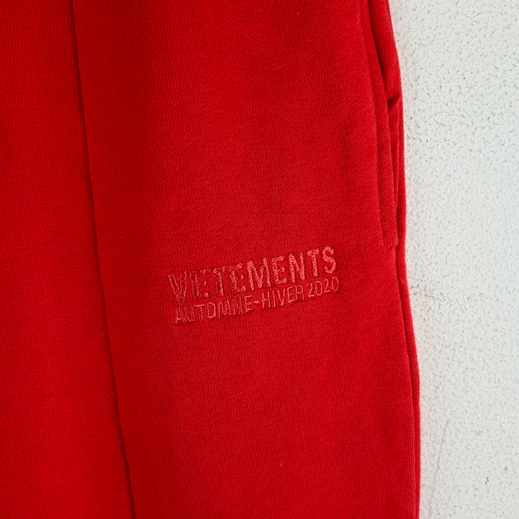 Vetements Rebuilt Red Sweatpants