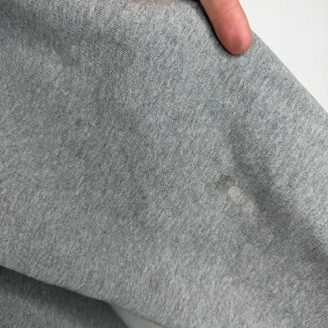 VETEMENTS Gray Name Tag Zip Up Hoodie