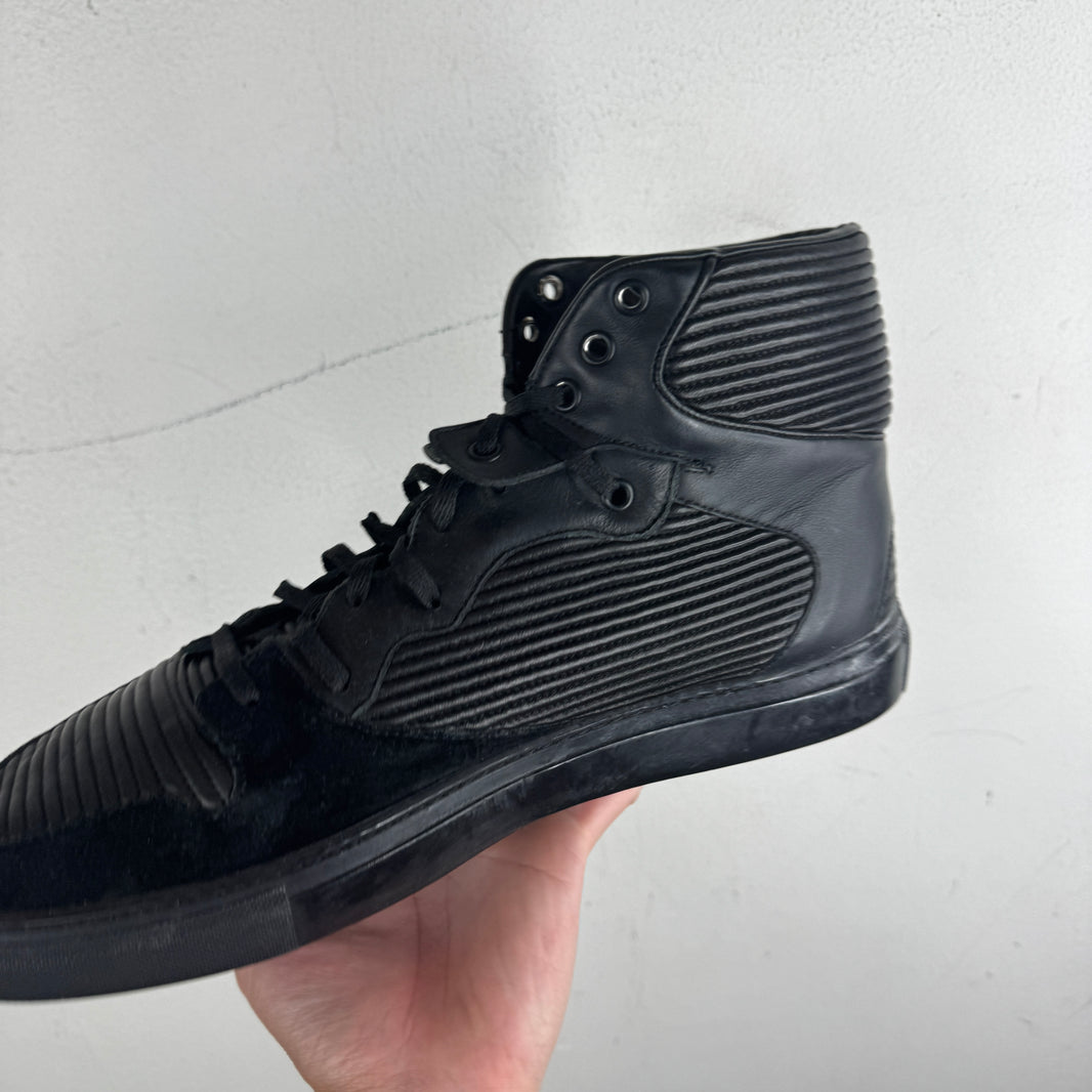 Balenciaga Cotes Pleated Black Sneakers