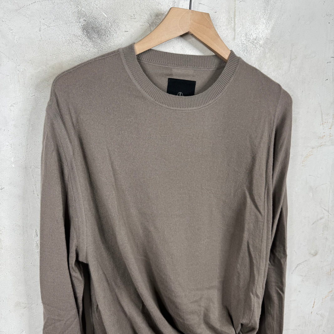 Rick Owens x Moncler Cashmere Drapefront Sweater