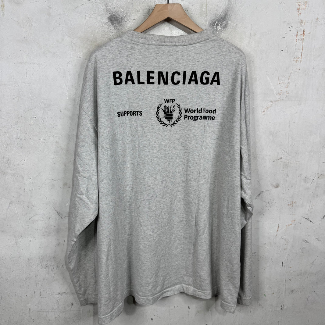 Balenciaga Grey WFP L/S T-Shirt
