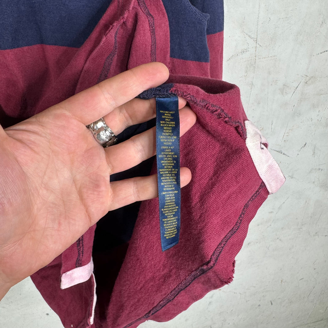 Ralph Lauren Rugby PRL Patch Striped L/S Polo