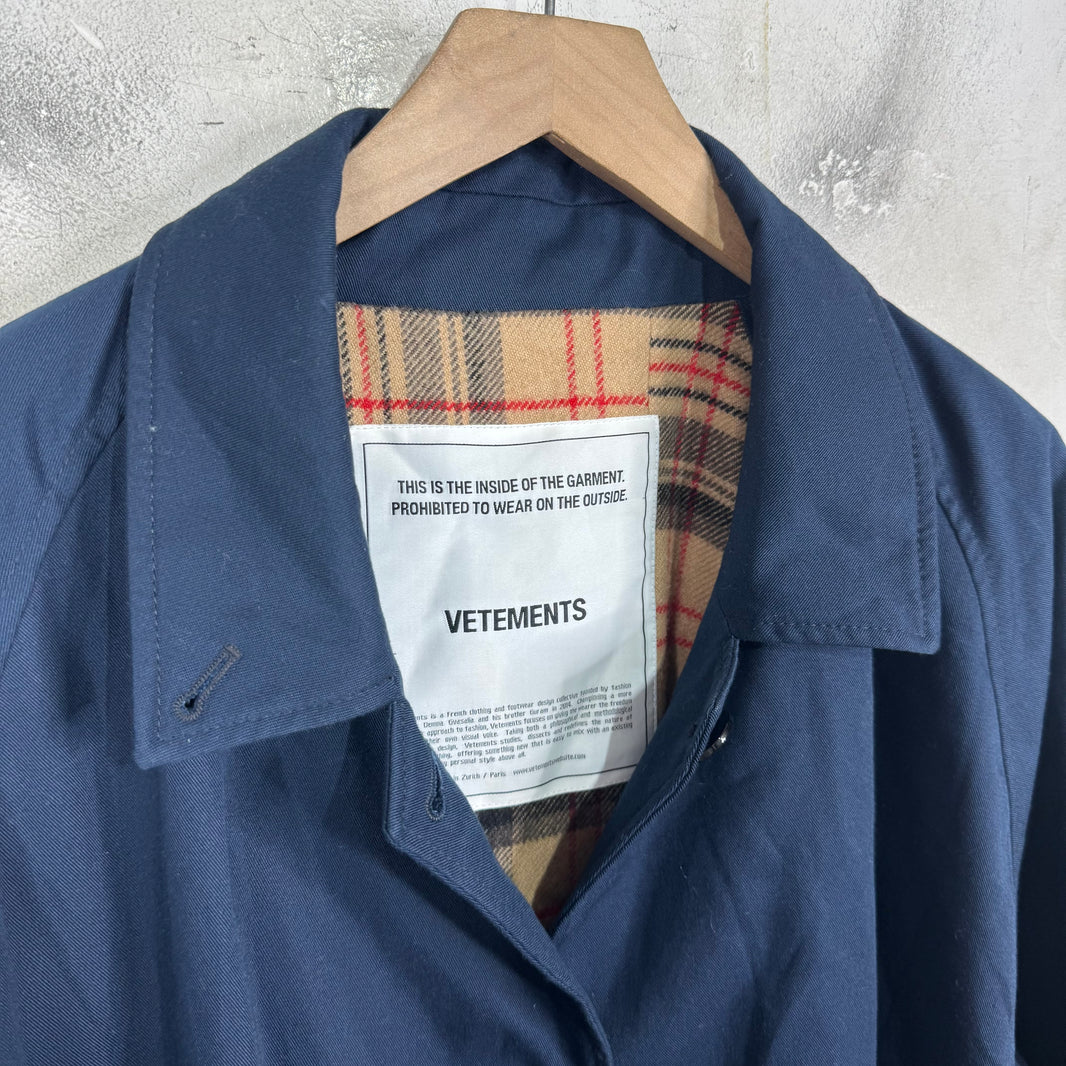 Vetements Scarf Lined Trench Coat