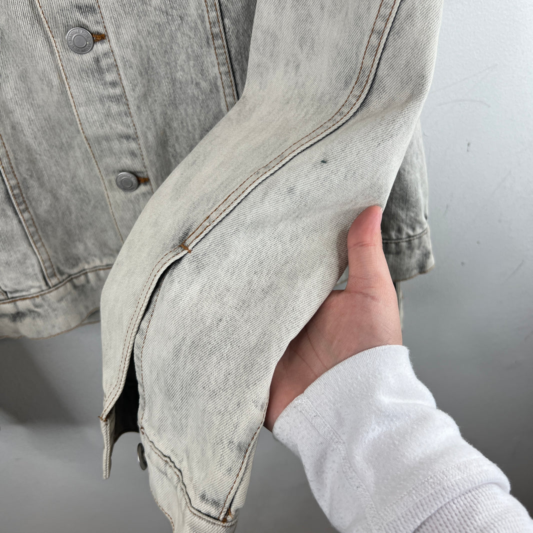 Martine Rose Zip Stone Wash Denim Jacket