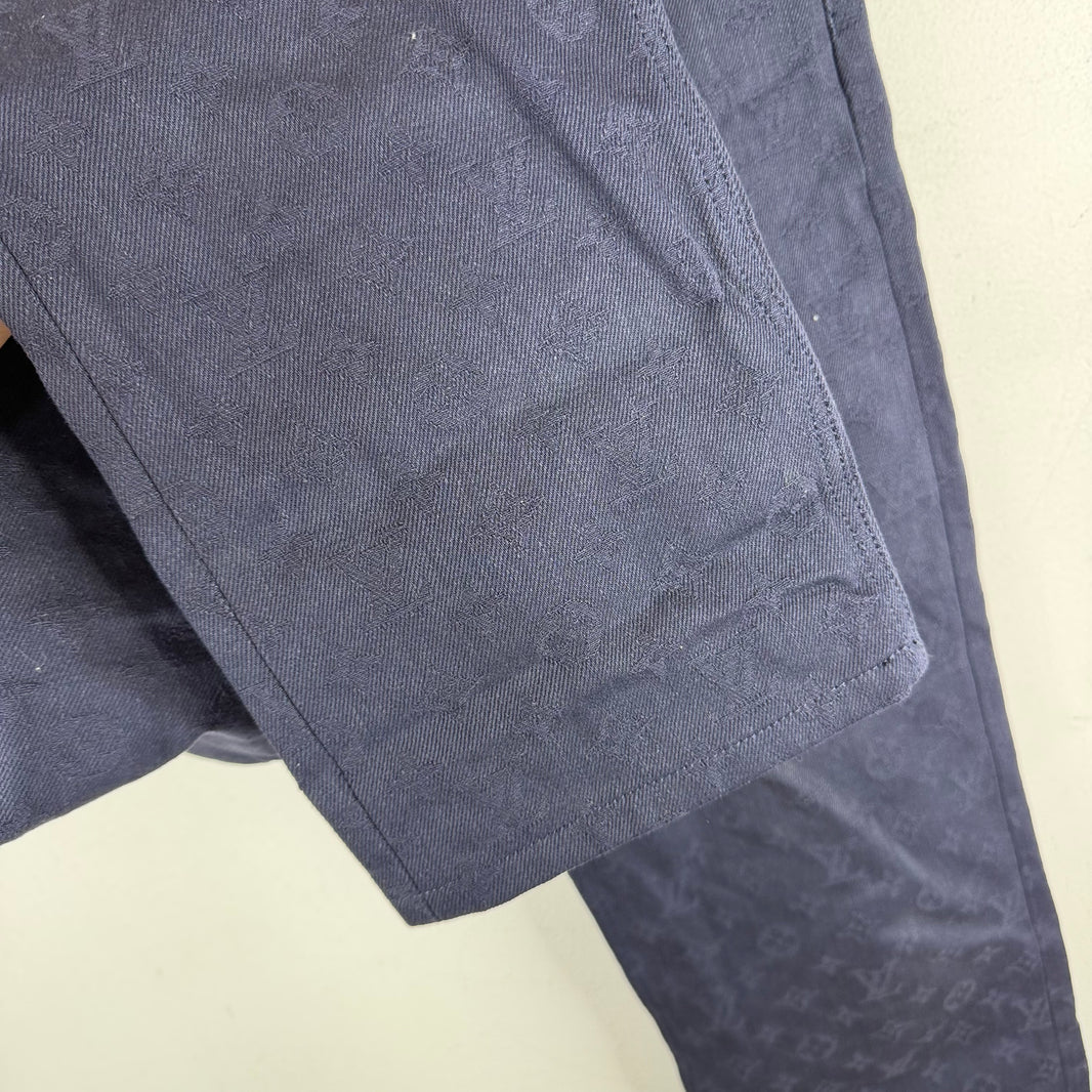 Louis Vuitton Virgil Navy Monogram Skinny Jeans