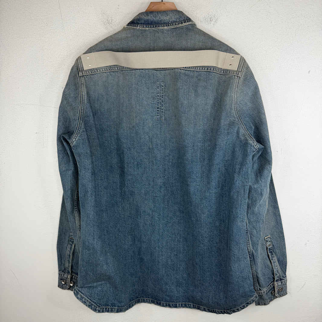 DRKSHDW Washed Indigo Denim Overshirt