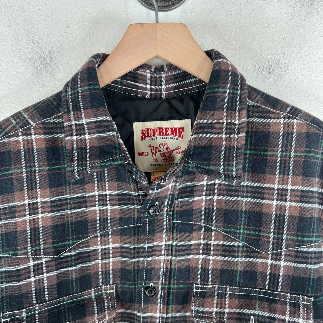 Supreme True Religion Quilted Button Up Shirt