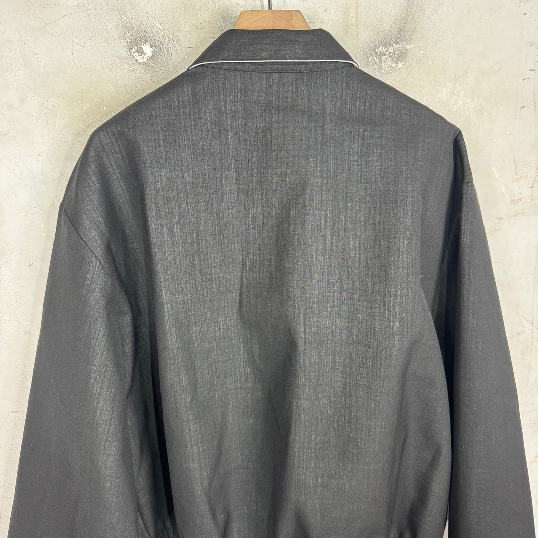 Acne Studios Black Wool Blend Zip-Up Jacket