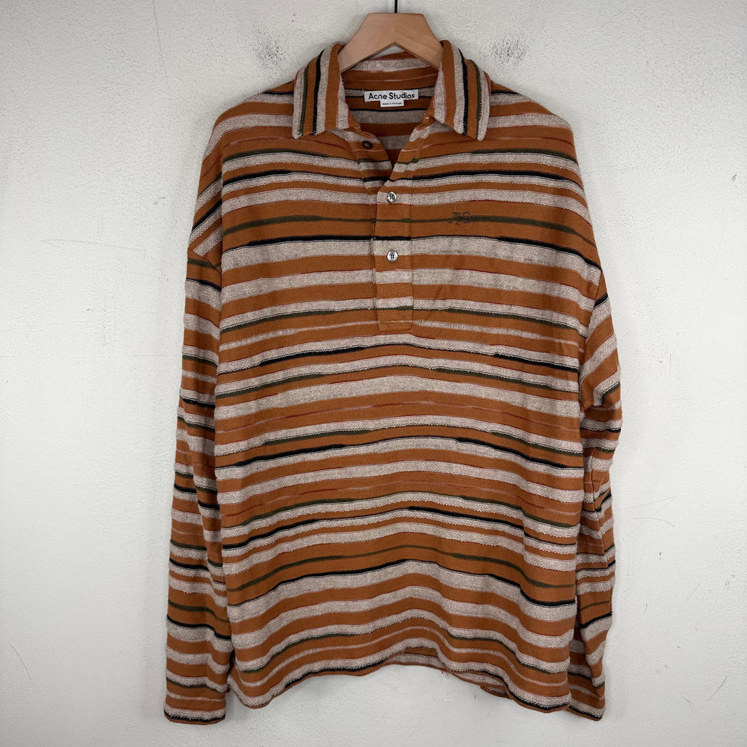 Acne Studios Orange Stripe Polo L/S Shirt