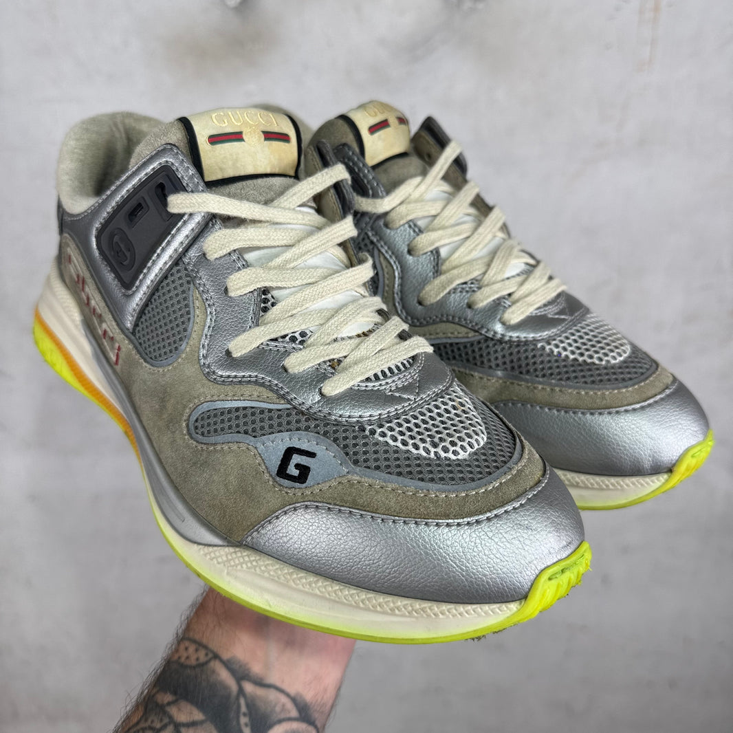 Gucci Silver Ultrapace Sneakers
