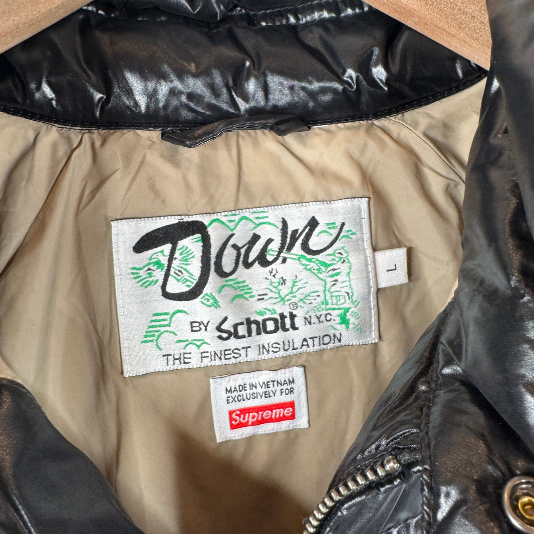 Supreme Schott Glossy Down Jacket