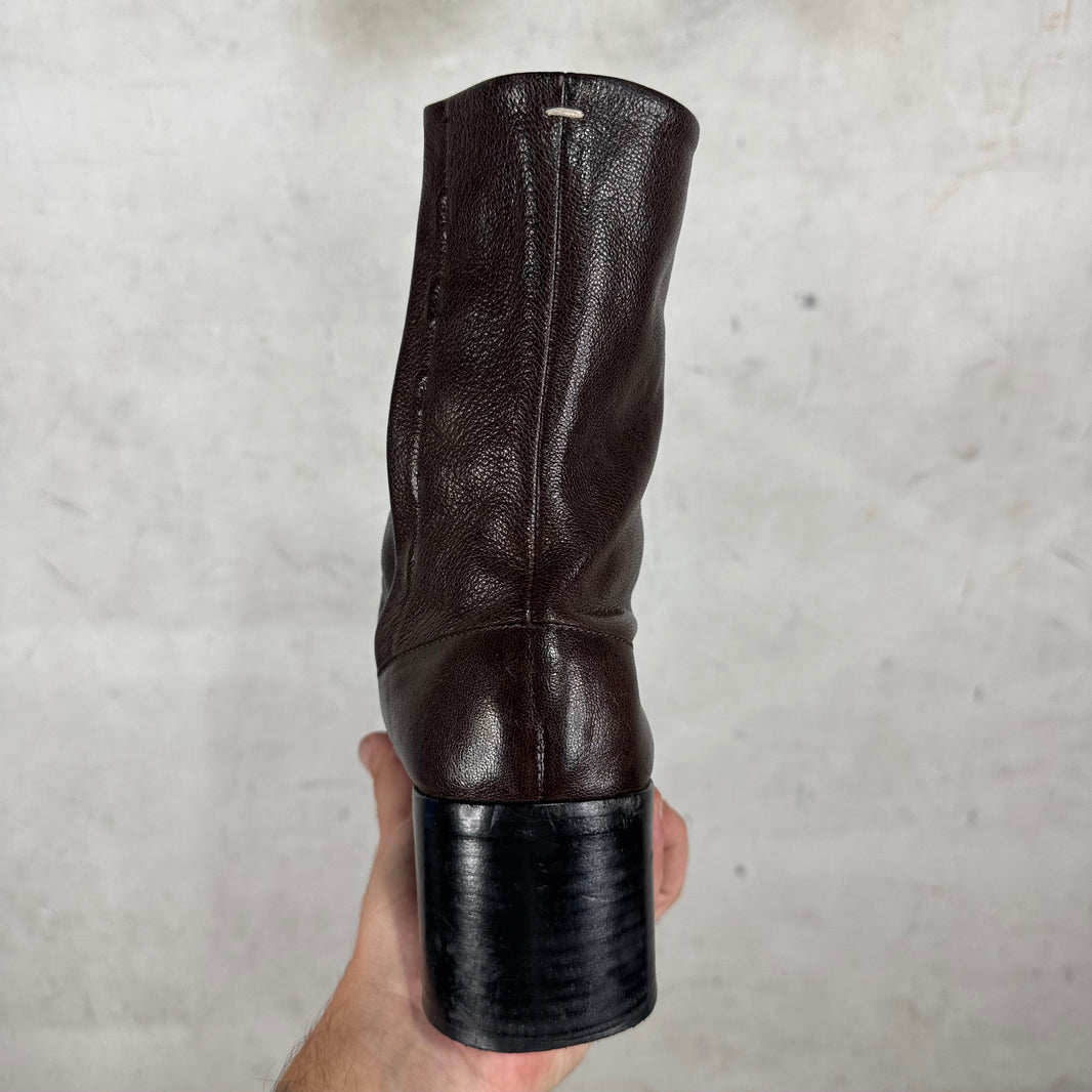 Margiela Brown Heeled Tabi Boots