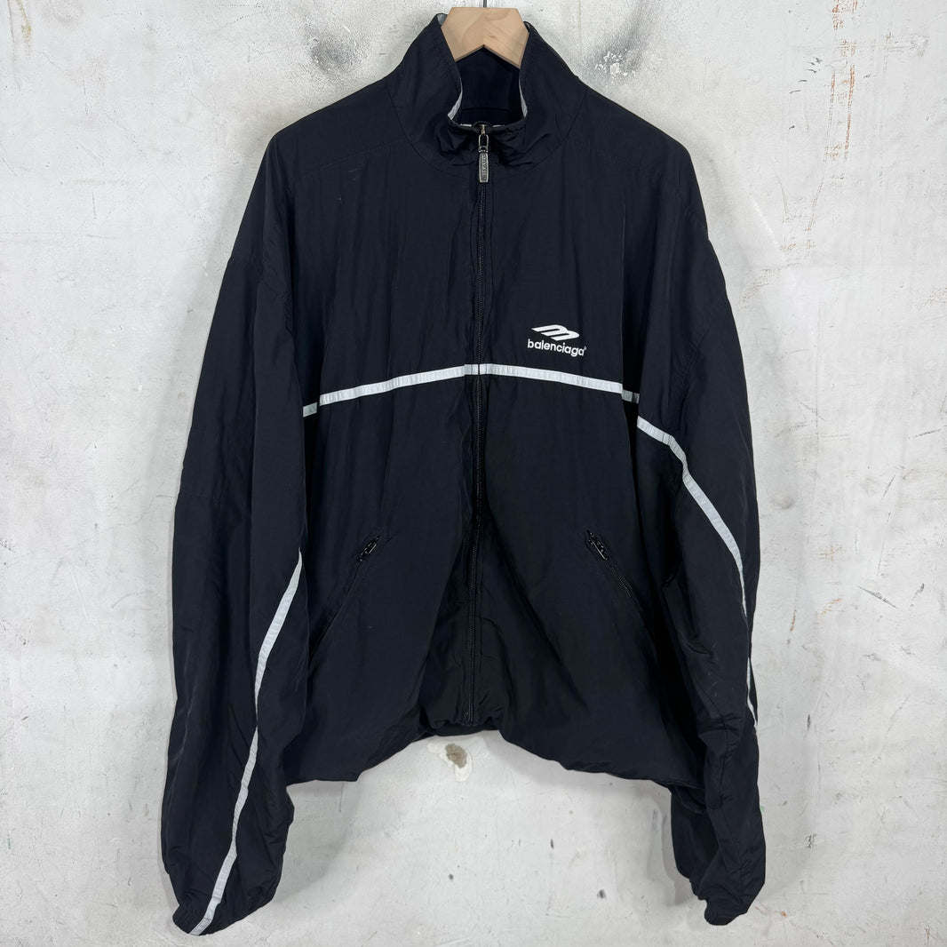 Balenciaga Cinched 3B Paneled Track Jacket