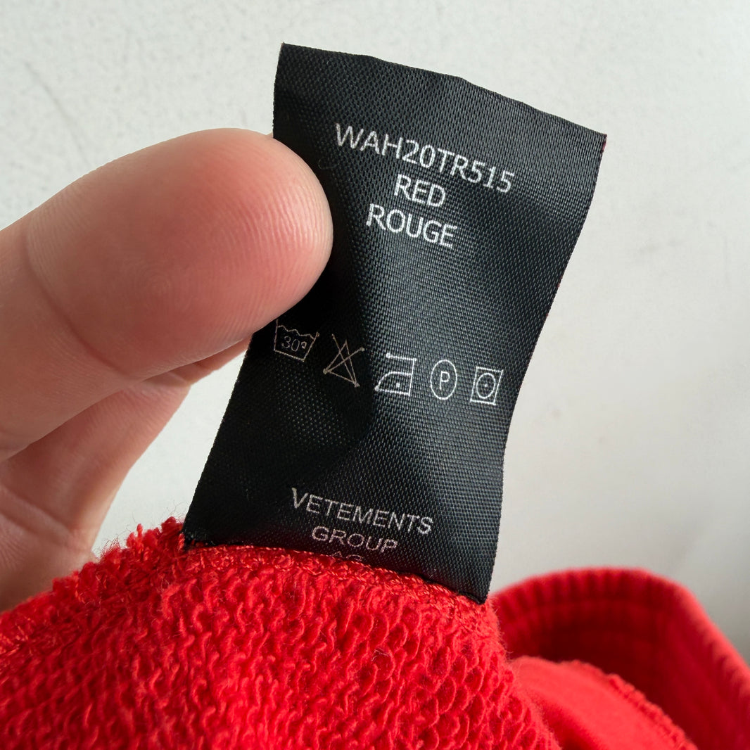 Vetements Rebuilt Red Sweatpants