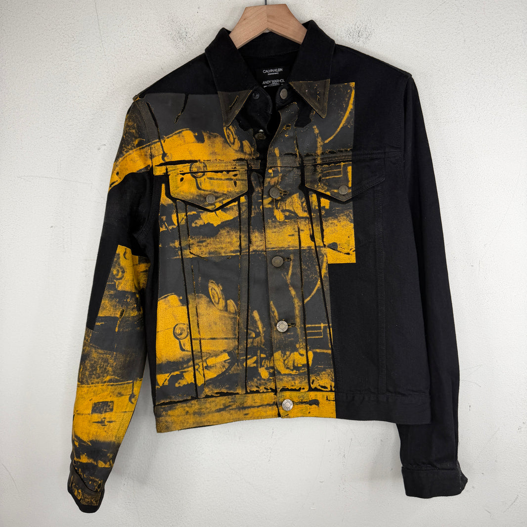 Calvin Klein 205W39NYC Andy Warhol Black Printed Denim Jacket