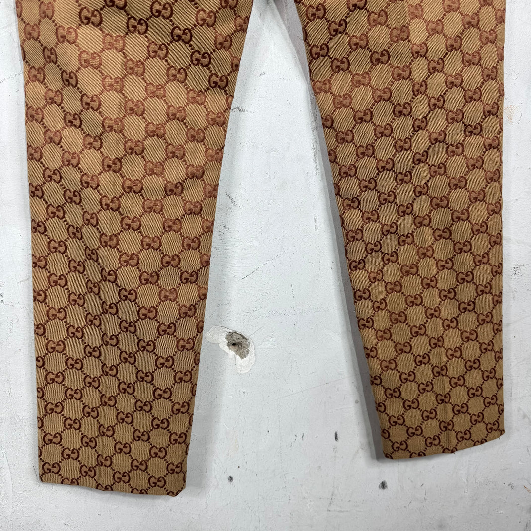 Gucci Woven Monogram Elastic Waist Pants