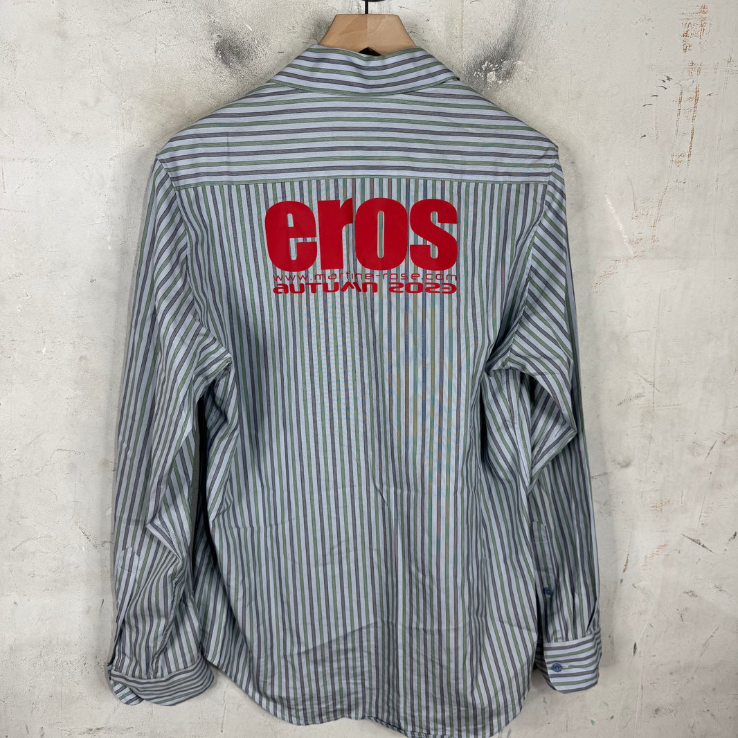 Martine Rose Striped Back Logo Shirt