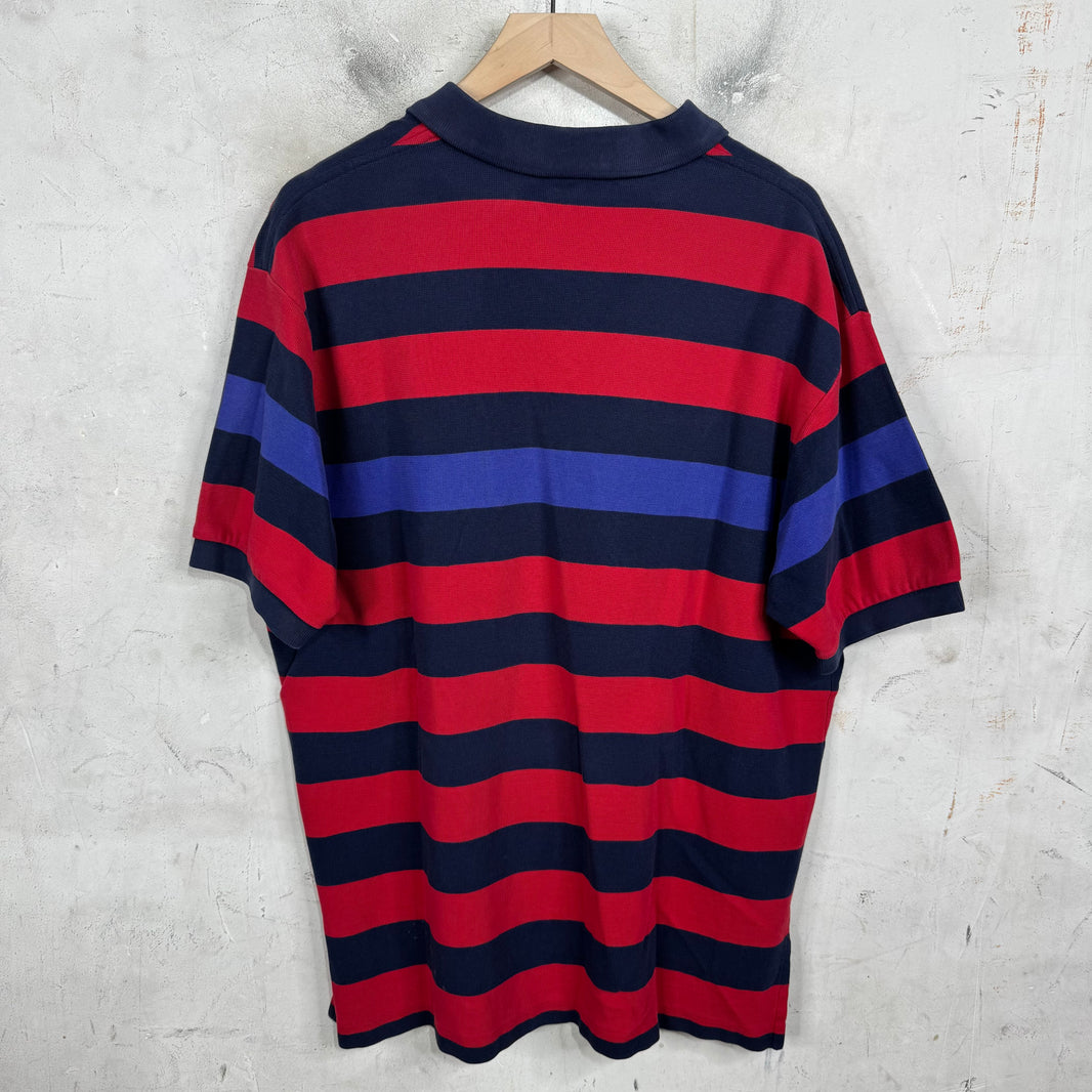 Ralph Lauren Striped Red/Navy Polo