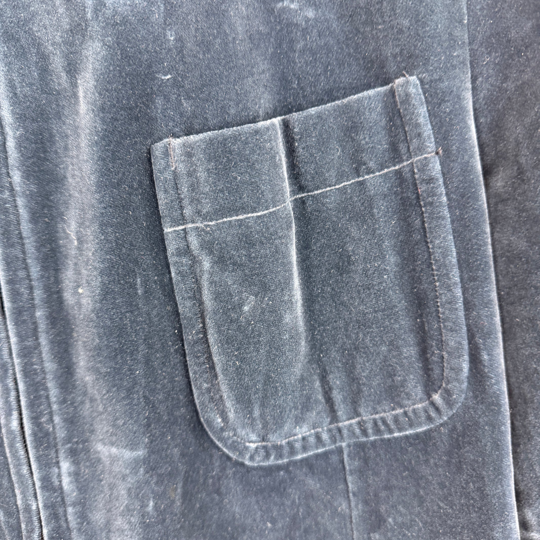 CDG Velour Chore Zip Up Hoodie