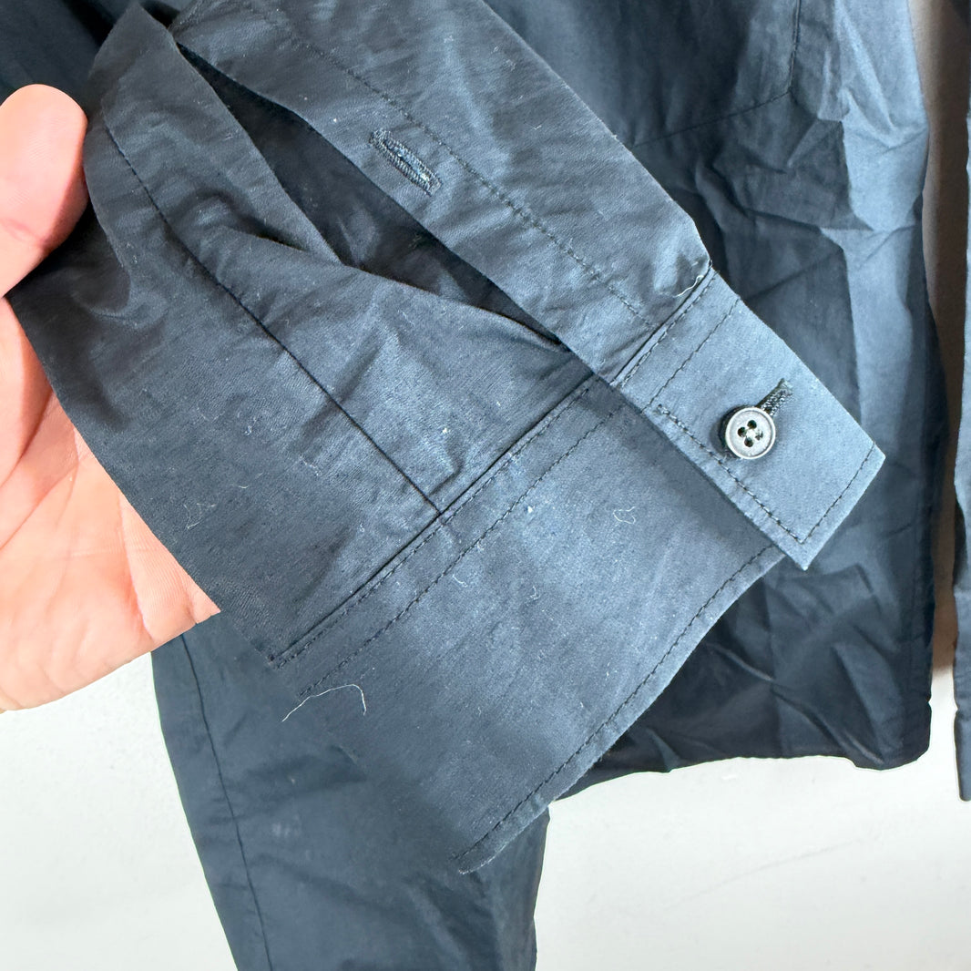 Alexander Wang Navy Zip Detail Button Up Shirt