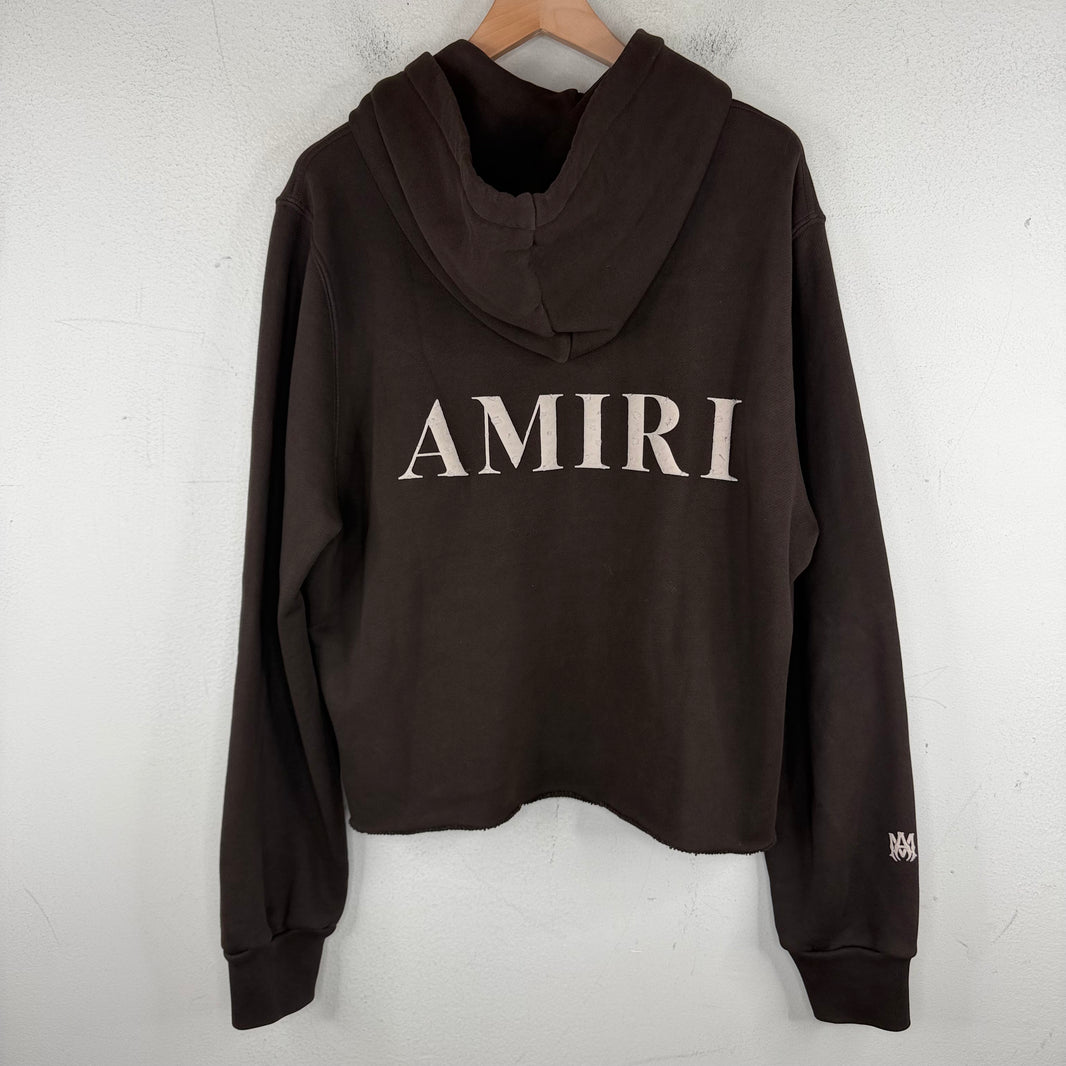 Amiri Distressed Puff Print Logo Hoodie
