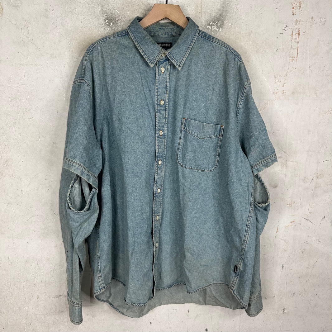 Balenciaga Denim Arm Slit Overshirt