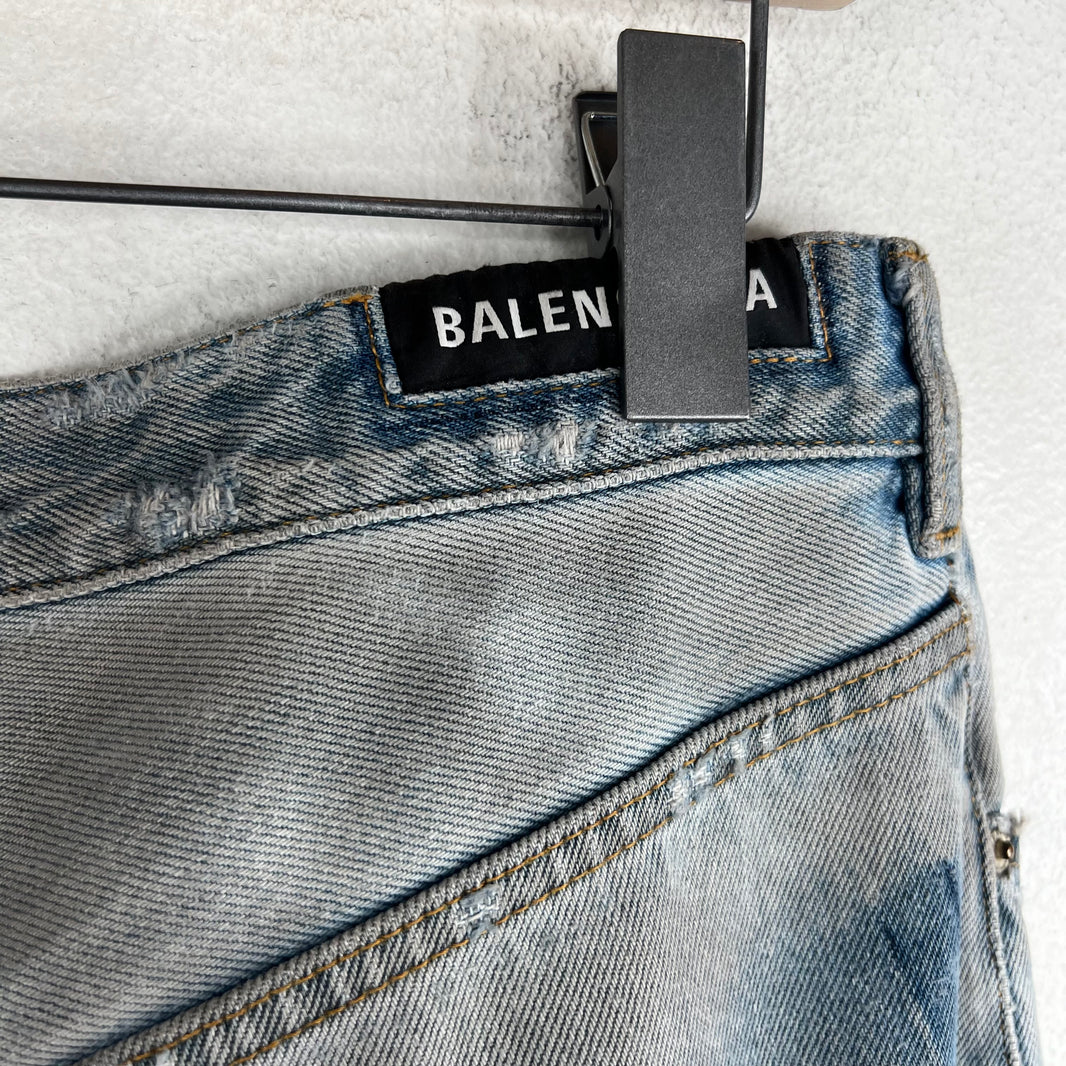 Balenciaga Front Pocket Distressed Denim jeans