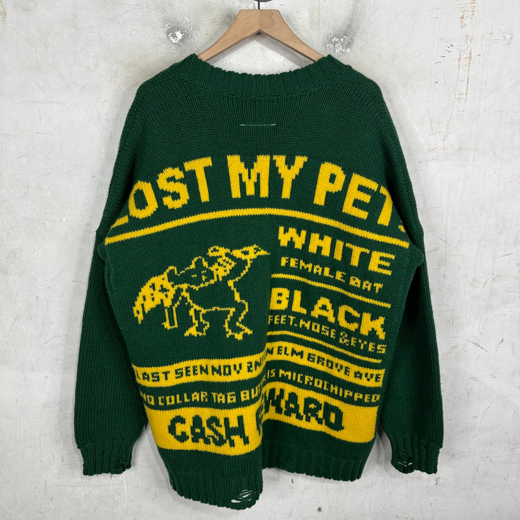 MM6 Lost Pet Heavy Cardigan