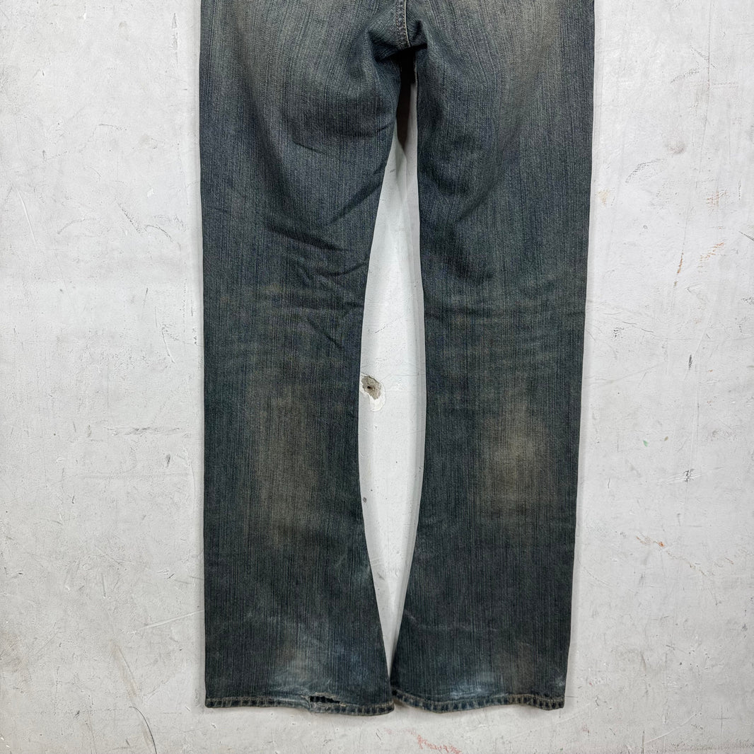 Balenciaga Indigo Wash Flared Jeans