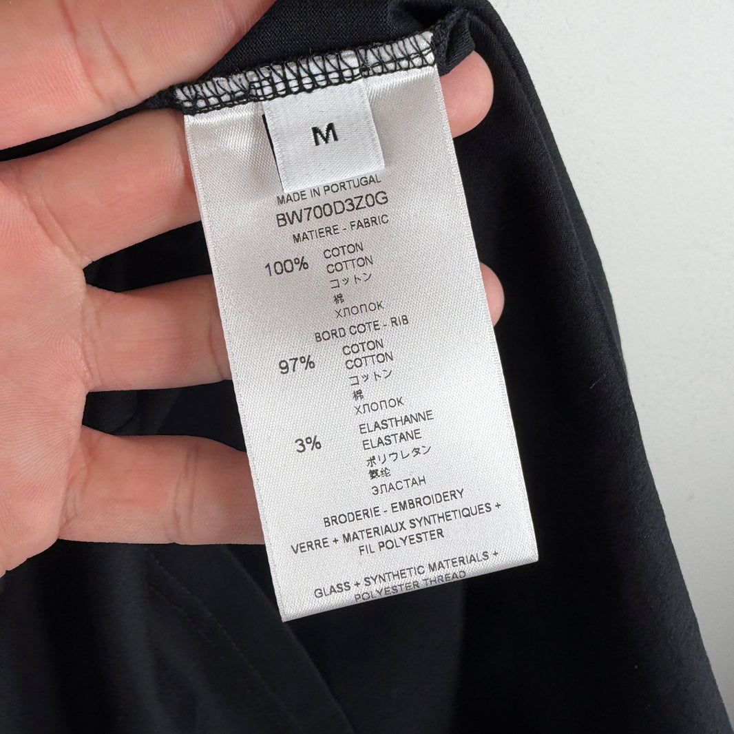 Givenchy Pearl/Crystal Neck Embellishment T-Shirt