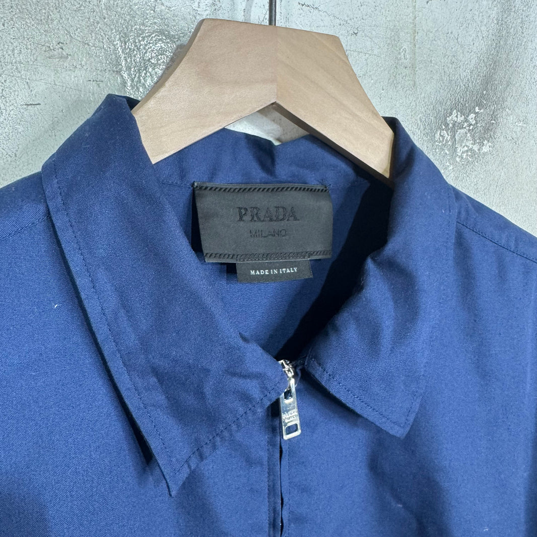 Prada Logo S/S Zipped Work Shirt