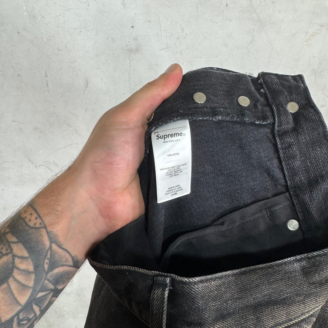Supreme Black Baggy Selvedge Jeans