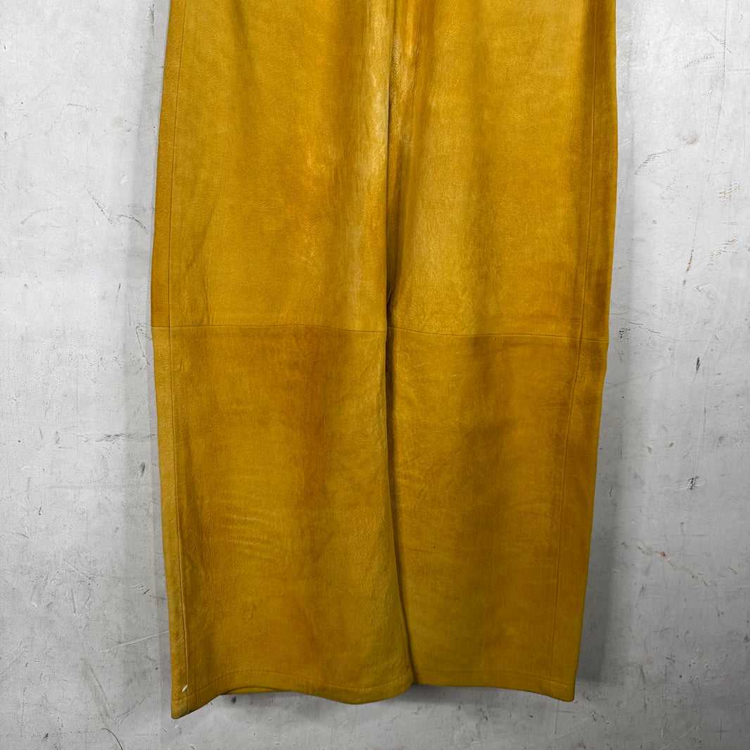 Marni Suede Flared Bootcut Pants