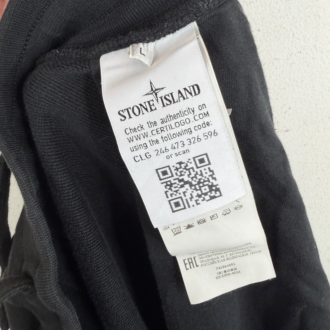 Stone Island Black Cargo Jogger Sweatpants