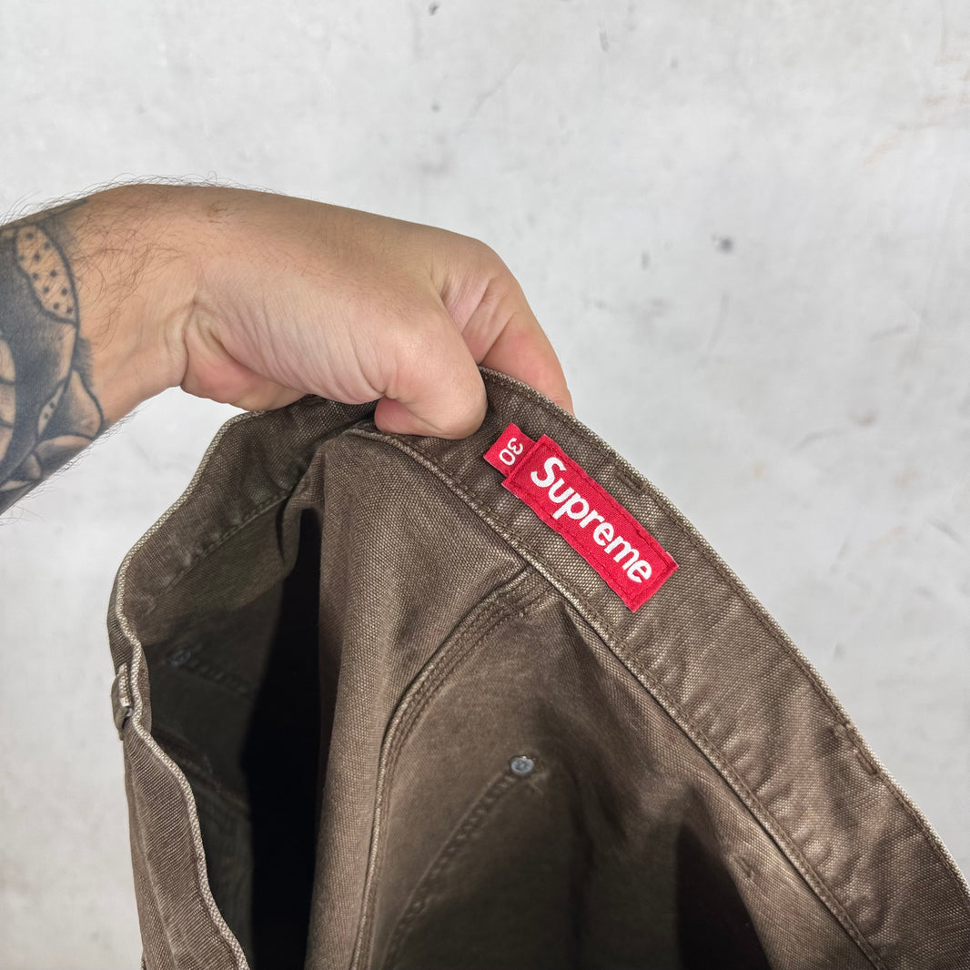 Supreme Brown Whiskered Double Knee Pants