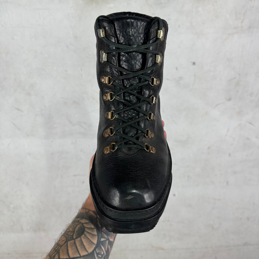 Guidi Black Leather Hiking Boots