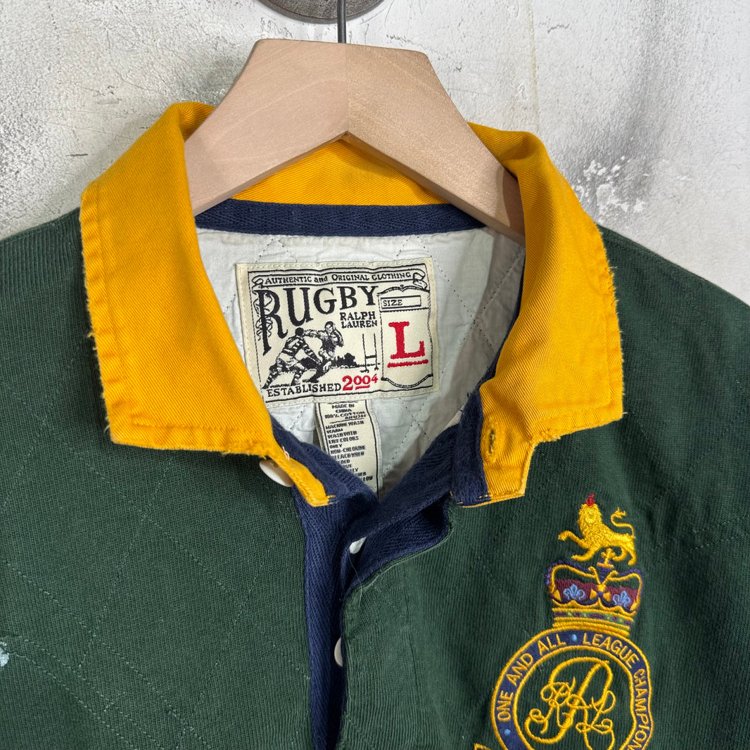Ralph Lauren Rugby Green Crest Patch L/S Polo