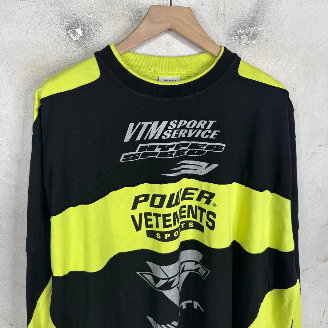 Vetements Neon/Black Rebuilt LS T-Shirt