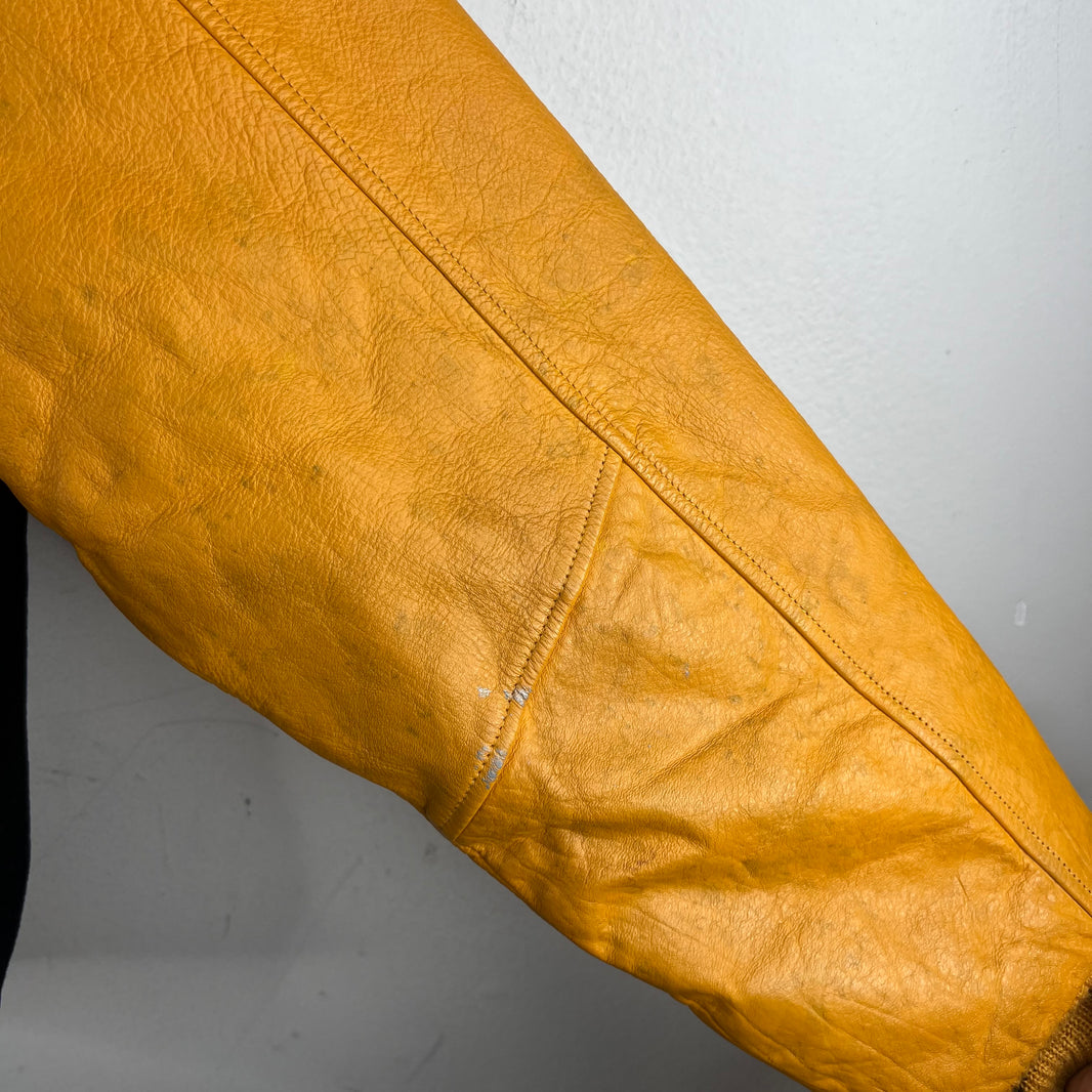 Stussy Big 4 Navy/Yellow Varsity Jacket