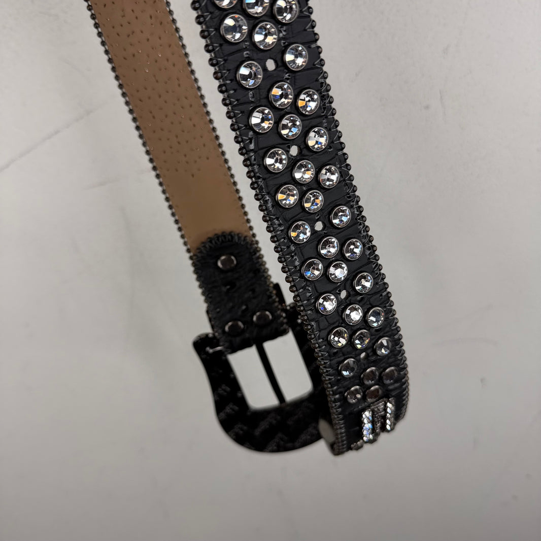 BB Simon Black Croc Belt