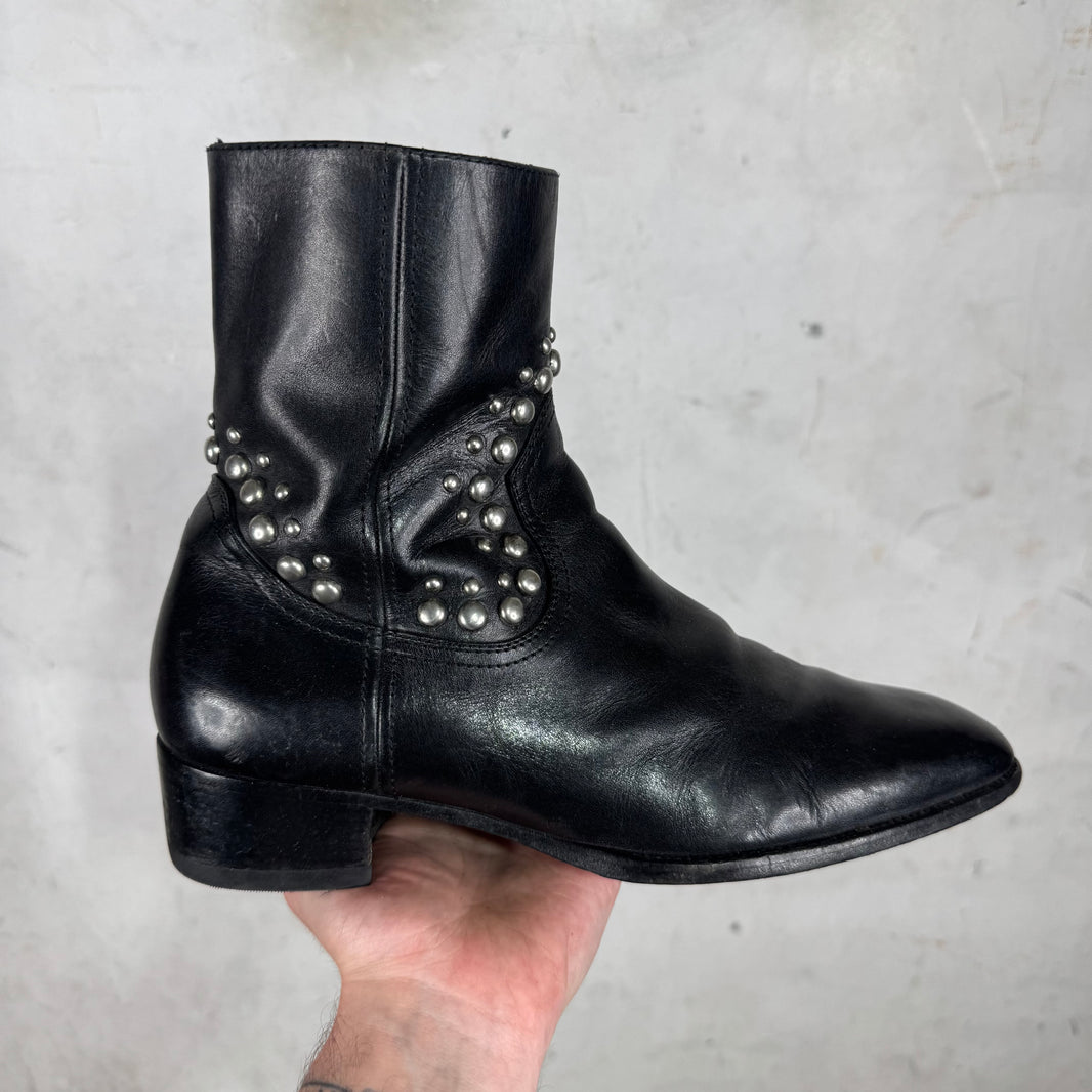 Saint Laurent Studded Side Zip Boots