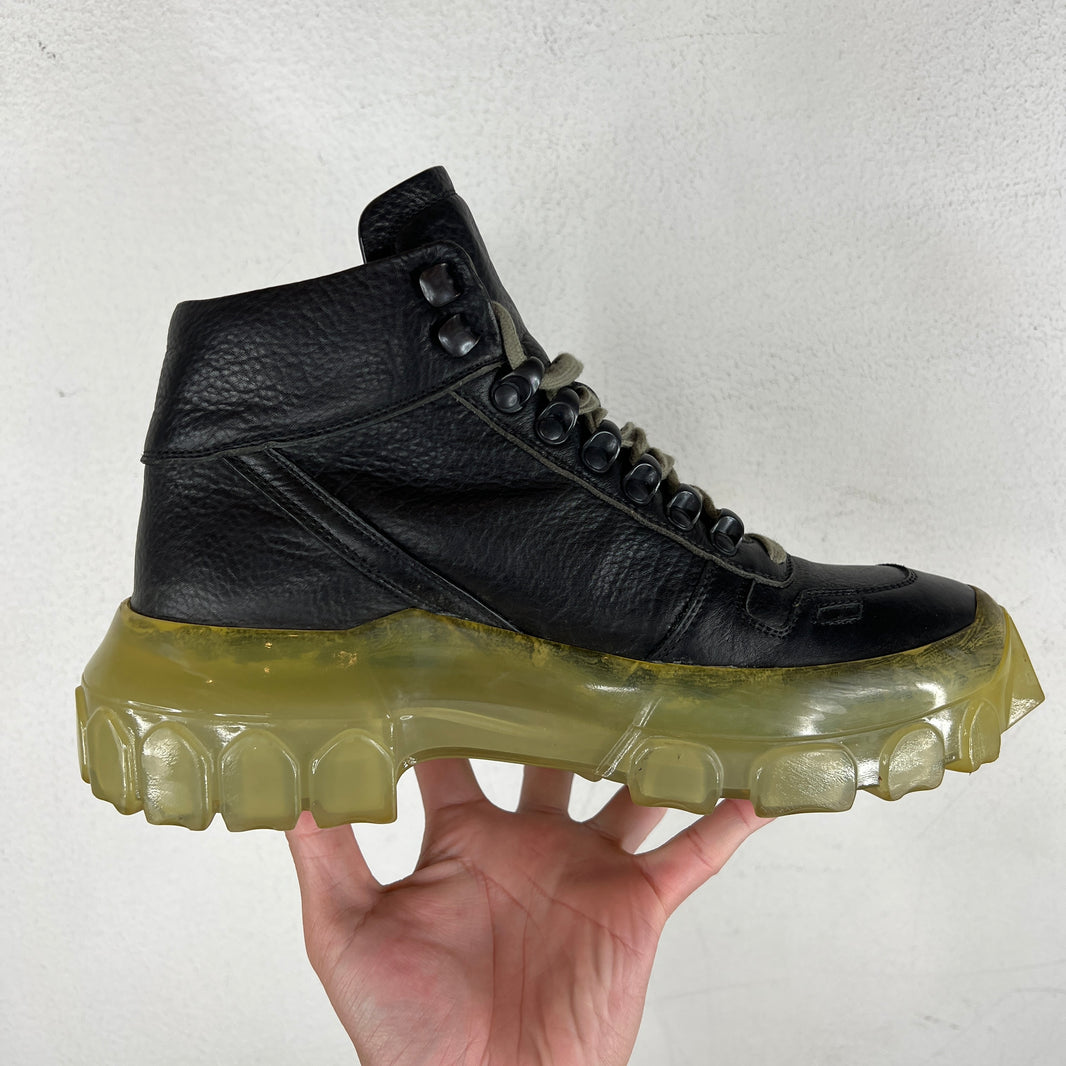 Rick Owens Green Bozo Tractor Boots