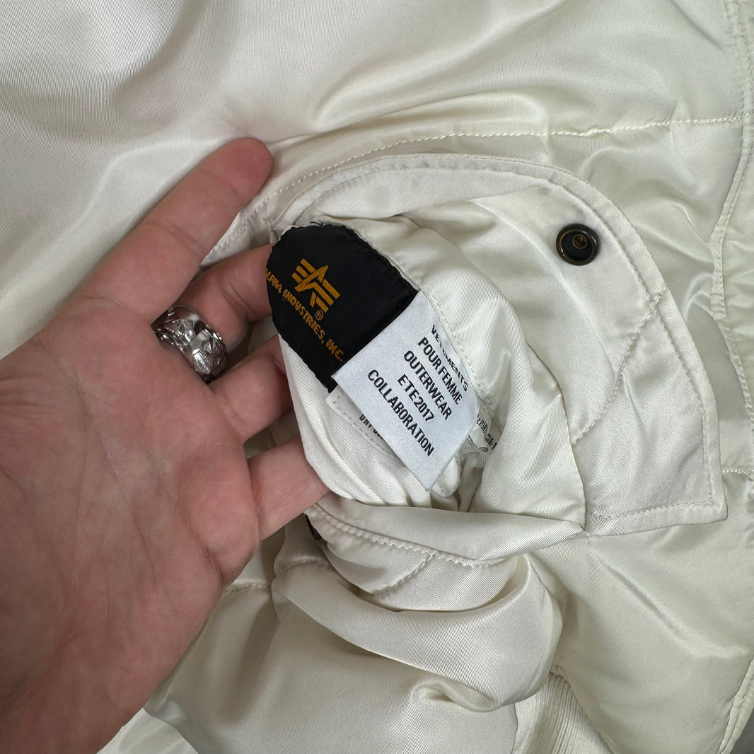Vetements x Alpha Industries White Bomber Vest