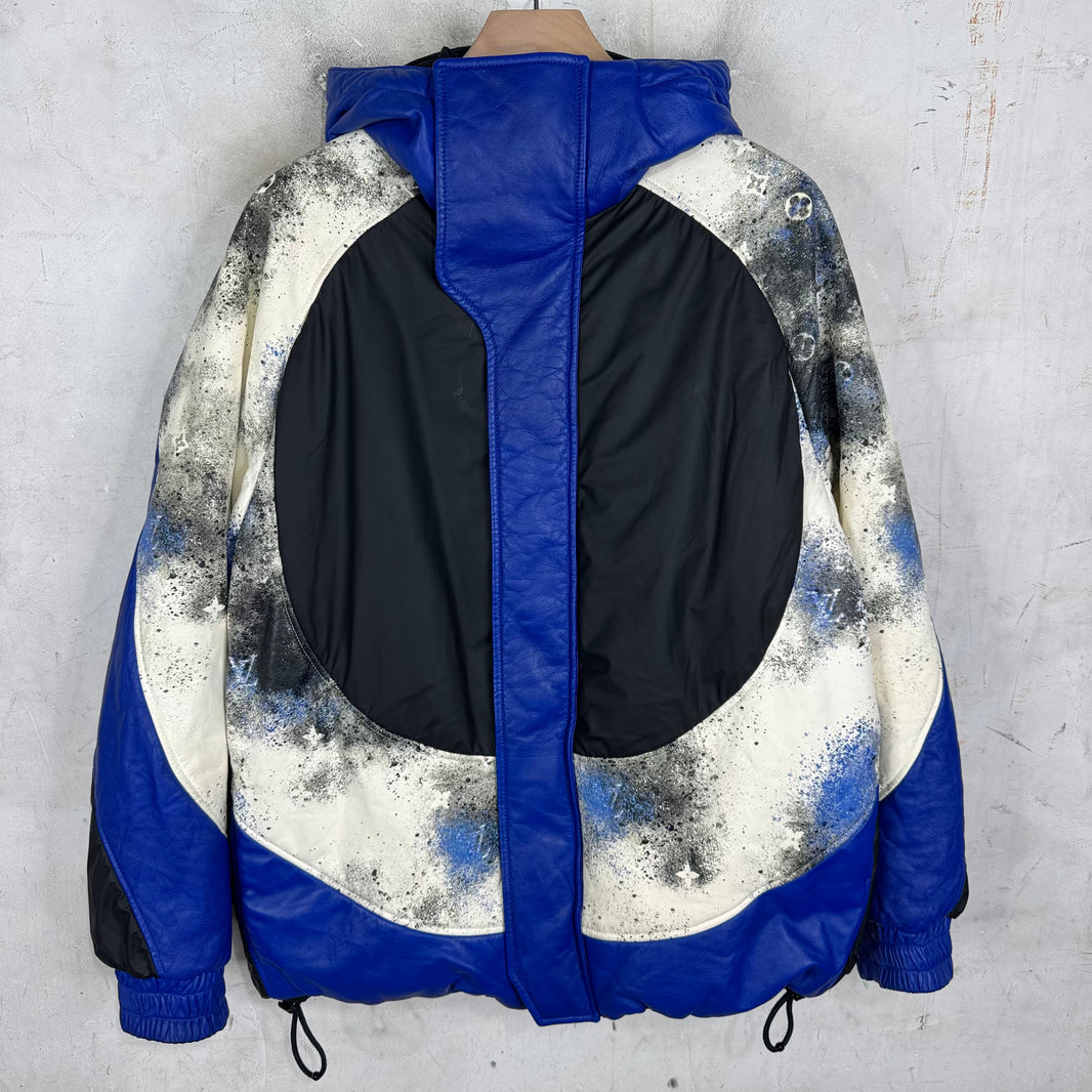 Louis Vuitton Leather Paneled Painter Down Jacket