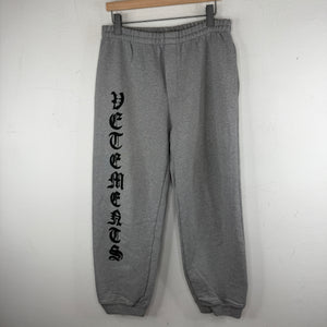 Vetements Gothic Logo Gray Sweatpants