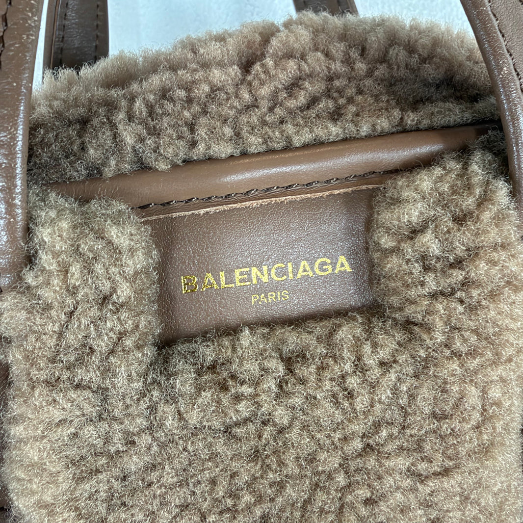 Balenciaga Shearling Bazar Mini Bag
