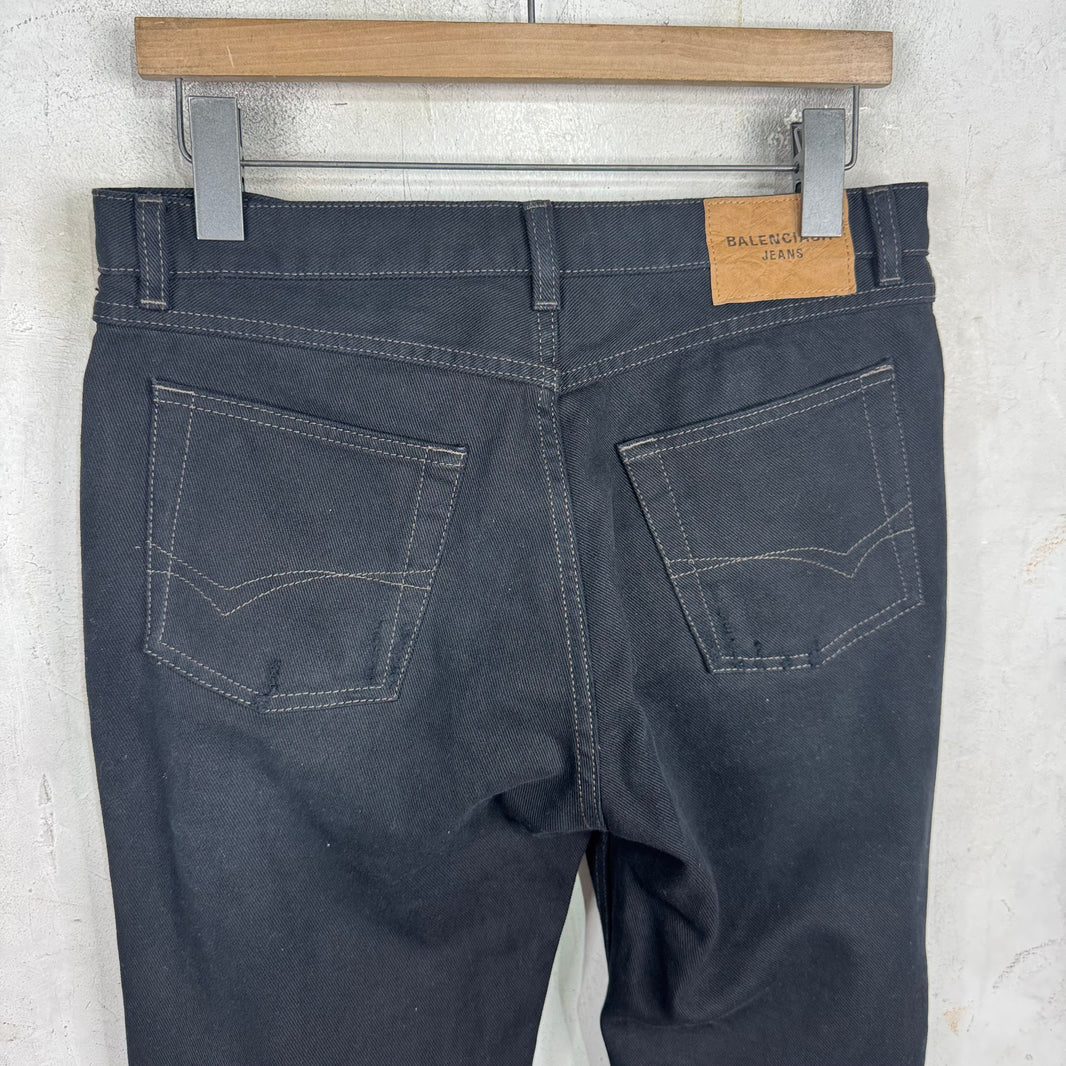 Balenciaga Black Distressed Skinny Jeans