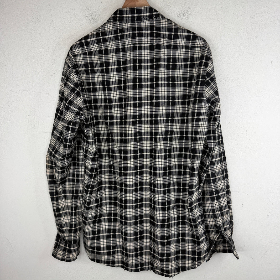 Saint Laurent Black/White Button Up Flannel