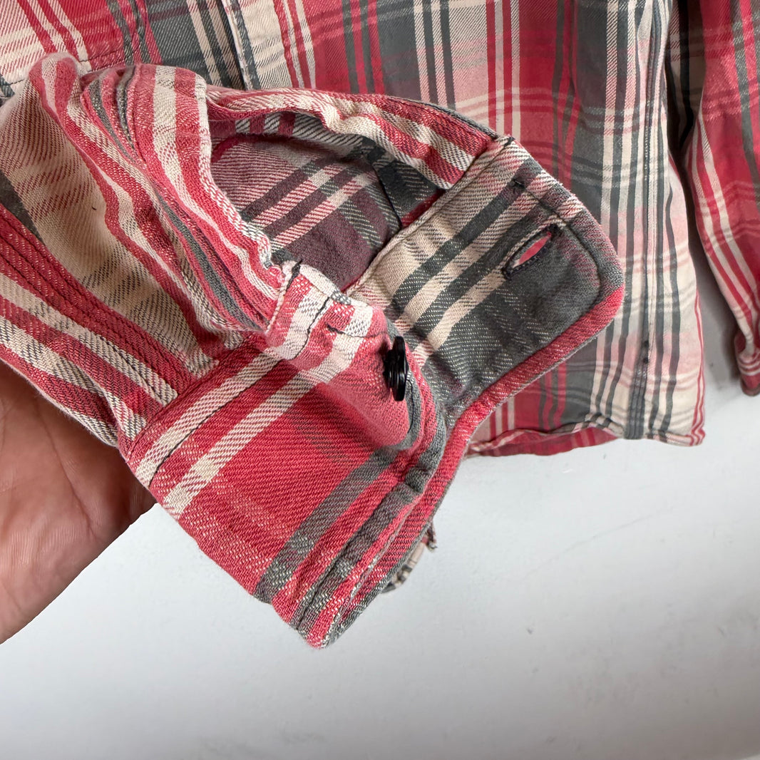 RRL Red/Gray Button Up Flannel